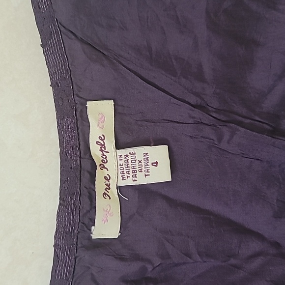 Free People Purple Assymetrical Embroided Skirt - Picture 6 of 10